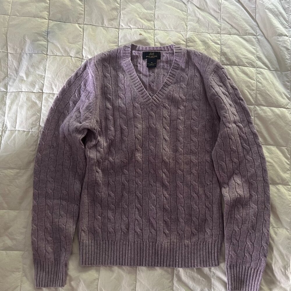 Brooks Brothers 346 lambswool sweater xs lavender